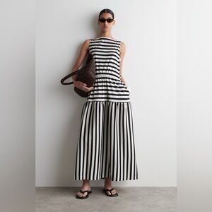 NWT COS Monochrome Striped Maxi Dress